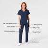 Wink W123 Women's Flat Front Cargo Scrub Pant, Navy, 4X-Large view 2