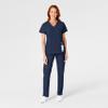 Wink W123 Women's Flat Front Cargo Scrub Pant, Navy, 4X-Large view 3