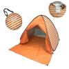 YBK Tech New Stripe Style Automatic Pop Up Beach Tent UV Protection Instant Portable Quick Cabana Sun Shelter for 2-3 Persons (Orange) view 2