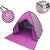 YBK Tech New Stripe Style Automatic Pop Up Beach Tent UV Protection Instant Portable Quick Cabana Sun Shelter for 2-3 Persons (Pink) view 2