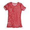 ACSUSS Men's Breathable See Through Fishnet Clubwear T-Shirt Tank Top Undershirt Red L view 4