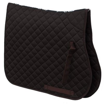 Rhinegold Cotton Quilted Saddle Cloth-Cob-Brown