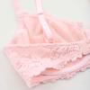 Emma Underwire Lace Bra, Unpadded Sheer Lingerie for Women, Perfect Everyday Balconette Demi Bra (36C, Crystal Rose) view 3