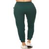 Leggings Depot Womens Relaxed fit Jogger Pants - Track Cuff Sweatpants with Pockets, Forest Green, Medium view 3