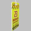 ChalkTalkSPORTS Softball Luggage & Bag Tag | Personalized Softball Stitches | Standard Lines on Back | Large view 4