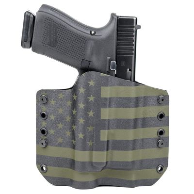 OWB Olight PL-2 Valkyrie Holster - USA OD Green & Black (Right-Hand, for HK VP 9)