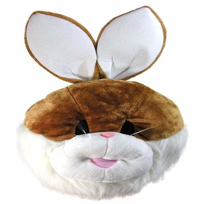 Forum Novelties Adult Deluxe Plush Animal Mascot Mask, Bunny - one size