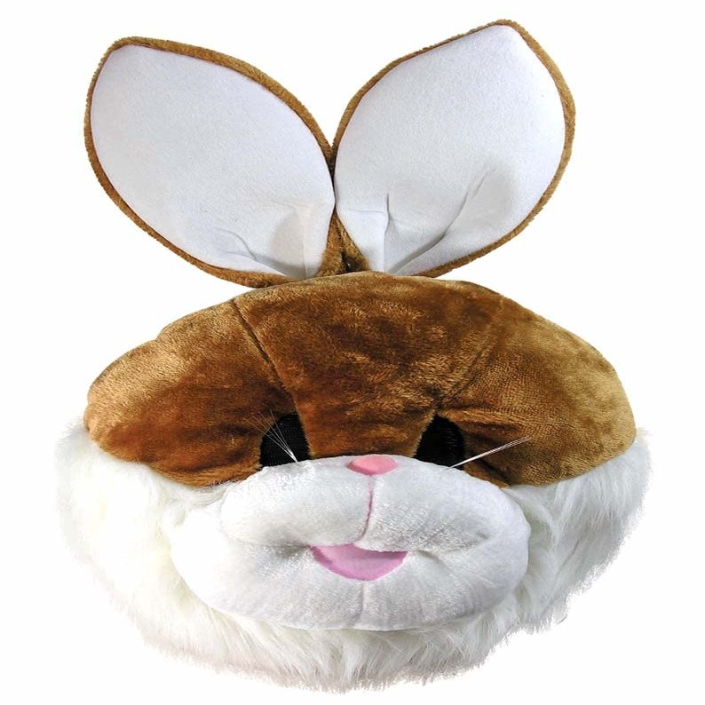 Forum Novelties Adult Deluxe Plush Animal Mascot Mask, Bunny - one size