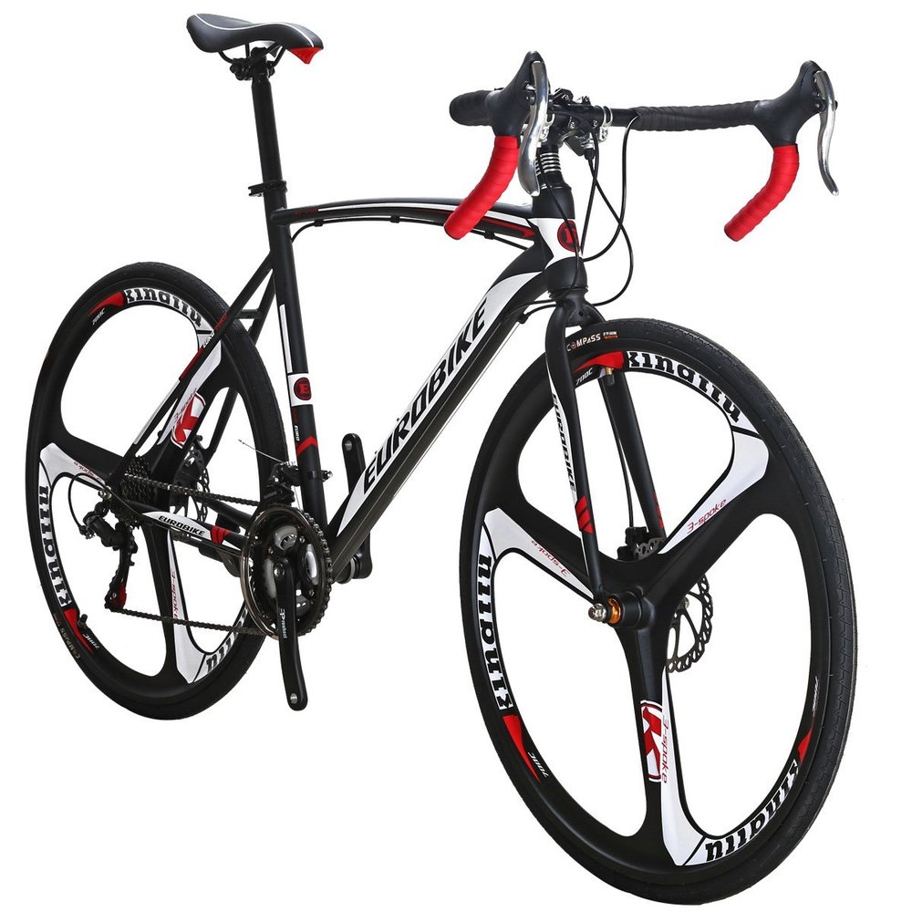 EUROBIKE Road Bike TSM550 Bike 21 Speed Dual Disc Brake 54CM 700C 3-Spoke Wheels Road Bicycle