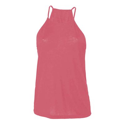 Bella + Canvas Womens/Ladies Flowy High Neck Tank Top (S) (Mauve)