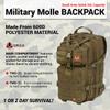 ORCA 34L Military Tactical Backpack  Heavy Duty Waterproof Rucksack for Camping, Hiking & Survival, 600D Polyester (OD Green) view 3