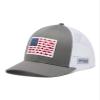 Columbia Unisex Unisex PFG Fish Flag Mesh Snap Back Hat, Titanium/White, One Size view 1