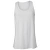 Bella + Canvas Youths Girls Flowy Racer Back Tank Top (L) (White) view 1