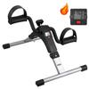 Folding Pedal Exerciser, Mini Exercise Bike Under Desk Bike Foot Pedal Exerciser, Foot Hand Cycle Portable Peddler Machine Bicycle Exerciser Arm Leg Exerciser While Sitting (Silver) view 1