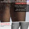 DancMolly Sparkly Rhinestone Fishnet Stockings for Women, Ultra Strong No Snag Fish Net Tights Sexy Rave Party Concert Outfit, 1 Pair Black Small Hole M-XL view 2