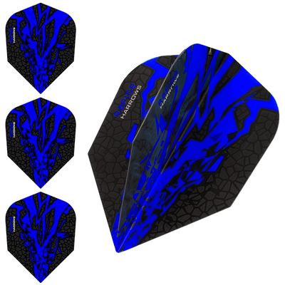 Harrows Rapide X Dart Flights - 100 Micron - Standard - 1 Set (3) (Blue)