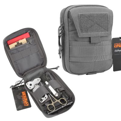 EXCELLENT ELITE SPANKER Molle Admin Pouch Military Utility Tool Pouch EDC Molle Pouchs Gadget Waist Bags(Grey)