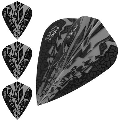 Harrows Rapide X Dart Flights - 100 Micron - Kite - 1 Set (3) (Smokey)