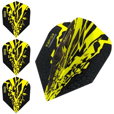 Harrows Rapide X Dart Flights - 100 Micron - Standard - 1 Set (3) (Yellow)