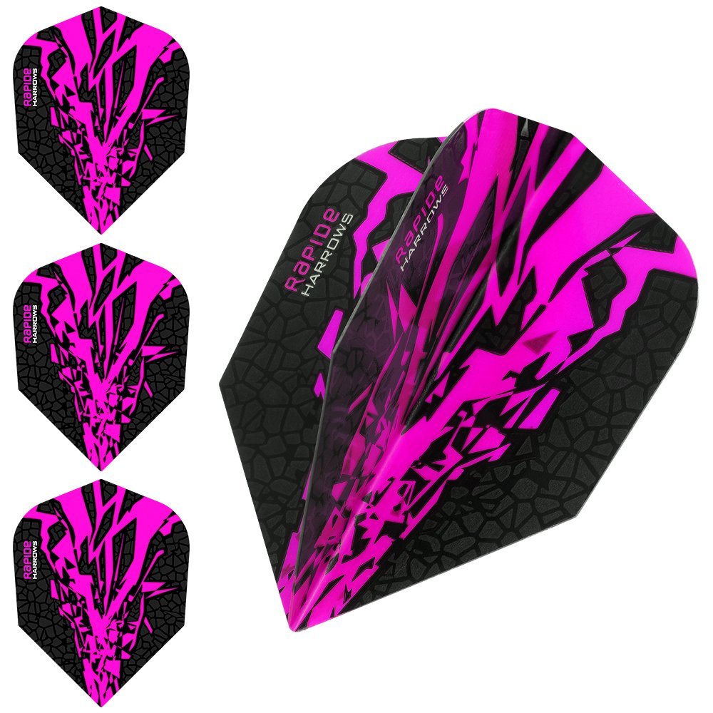 Harrows Rapide X Dart Flights - 100 Micron - Standard - 1 Set (3) (Pink)