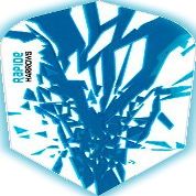Harrows Rapide Dart Flights - 100 Micron - Slim - 1 Set (3) (Aqua Blue)