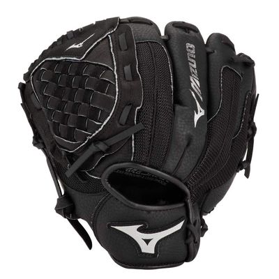 Mizuno GPP1050Y3 Prospect Series PowerClose Baseball Gloves, 10.5", Left Hand Throw, Black Tartan Flex Web