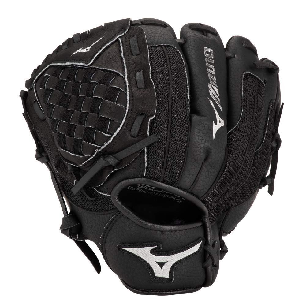 Mizuno GPP1050Y3 Prospect Series PowerClose Baseball Gloves, 10.5", Left Hand Throw, Black Tartan Flex Web