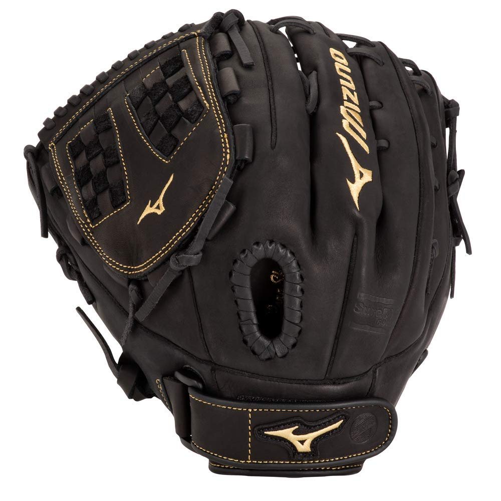 Mizuno GMVP1250PF3 MVP Prime Fastpitch Softball Gloves, 12.5", Left Hand Throw, Black Trident Web
