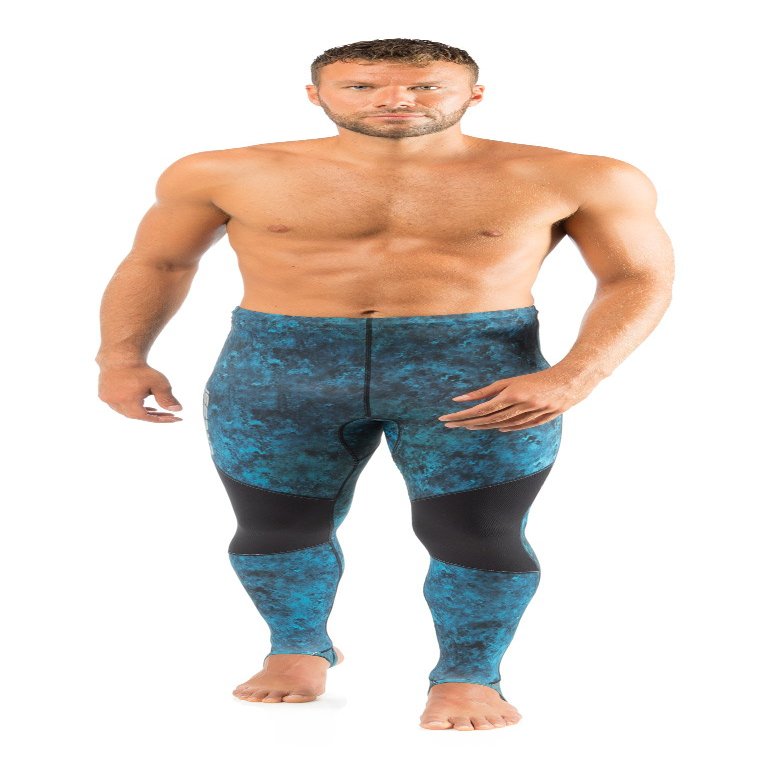 Cressi Hunter Rash Guard Pants, Camo Blue, S