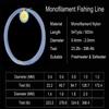 Fishing Line 547 Yard Monofilament Fishing Line Strong Invisible Line Clear Mono Nylon Fishing Leader Line for Saltwater Freshwater 1.2mm view 2