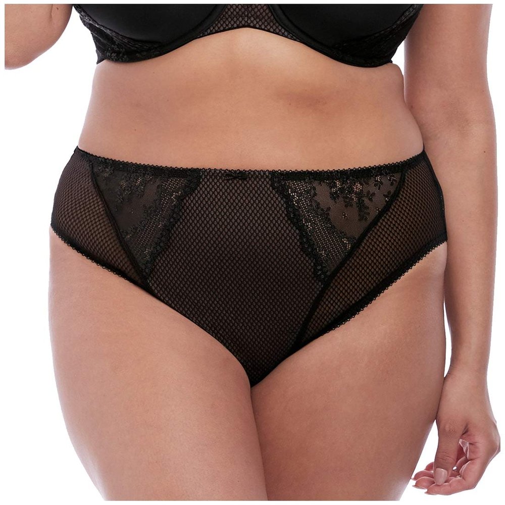 Elomi Women's Plus-Size Charley High Waist High Cut Leg Brief Underwear, Black, XXL
