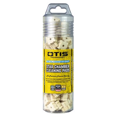 OTIS 100 Star Chamber Cleaning Pads, 7.62mm, Twist Top Container, High-Quality Firearm Cleaning Accessory (FG-2717PD-100)