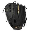 Mizuno GPM1255 Premier Series Slowpitch Softball Gloves, 12.5", Left Hand Throw, Black/Gold Tartan U web view 1