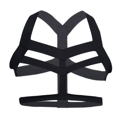 ACSUSS Men's Strong Nylon Body Chest Harness Club Wear Costumes Type A Black One Size