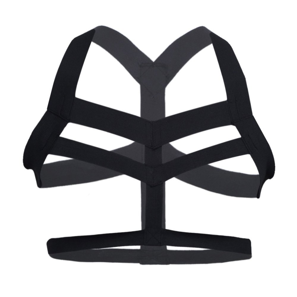 ACSUSS Men's Strong Nylon Body Chest Harness Club Wear Costumes Type A Black One Size