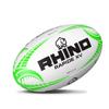 Rhino Rapide XV Rugby Ball, White/Green, Size 3 view 1