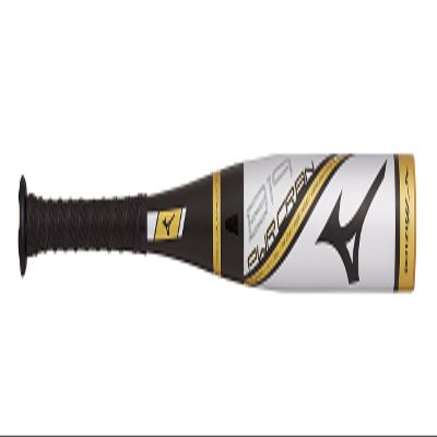 Mizuno B19-PWR CRBN BBCOR Baseball Bat (-3), Silver-Gold 33"/30 oz.