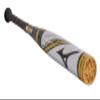 Mizuno B19-PWR CRBN BBCOR Baseball Bat (-3), Silver-Gold 33"/30 oz. view 2