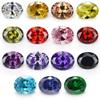 1pcs Per Colors Total 15pcs Oval Shape Cubic Zirconia Mixed Colors Synthetic Gemstone (4x6mm) view 1