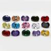 1pcs Per Colors Total 15pcs Oval Shape Cubic Zirconia Mixed Colors Synthetic Gemstone (4x6mm) view 2