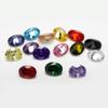 1pcs Per Colors Total 15pcs Oval Shape Cubic Zirconia Mixed Colors Synthetic Gemstone (4x6mm) view 3