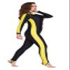 ShuoBeiter New Women Swimsuit Girls & Ladies Modest Jumpsuit Fitness One Piece Snorkeling Surfing Suit Jellyfish Wetsuit Swimming Costume (Yellow, XL) view 3
