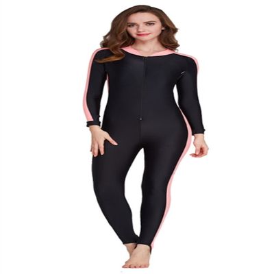 ShuoBeiter New Women Swimsuit Girls & Ladies Modest Jumpsuit Fitness One Piece Snorkeling Surfing Suit Jellyfish Wetsuit Swimming Costume (Pink, 2XL)