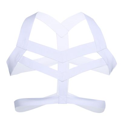 ACSUSS Men's Strong Nylon Body Chest Harness Club Wear Costumes Type A White One Size