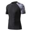 HUGE SPORTS Men's Splice UV Sun Protection UPF 50+ Skins Rash Guard Short Sleeves (Piracy, S) view 1