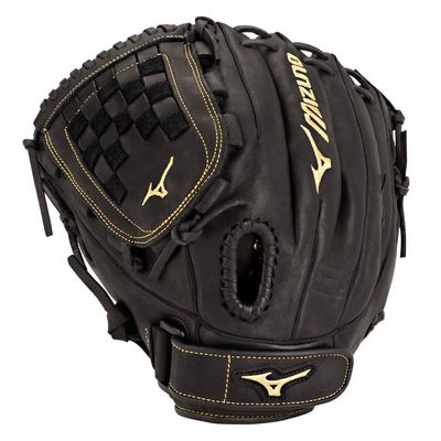 Mizuno GMVP1200PF3 MVP Prime Fastpitch Softball Gloves, 12", Left Hand Throw, Black Tartan Web