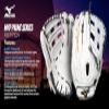 Mizuno GMVP1200PF3 MVP Prime Fastpitch Softball Gloves, 12", Left Hand Throw, Black Tartan Web view 4