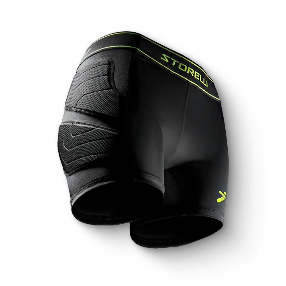 Storelli Womens BodyShield Impact Sliders 2, High-Impact Protection, Sweat-Wicking, UV-Resistant Athletic Undershorts for Soccer & Heavy-Duty Sports, Black, Large