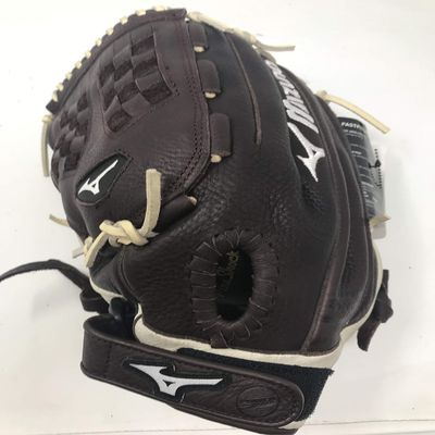 Mizuno Franchise Fastpitch Softball Glove Series, Coffee/Silver Trident Web, 12.5", Right (Left Hand Throw)