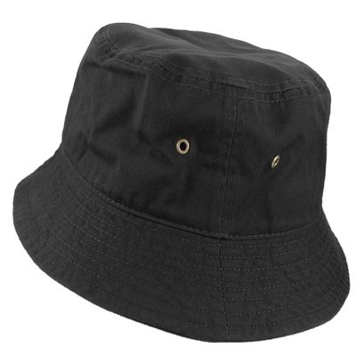 Gelante Toddlers Kids 100% Cotton Packable Sunmmer Sun Protection Bucket Cap Hat Black